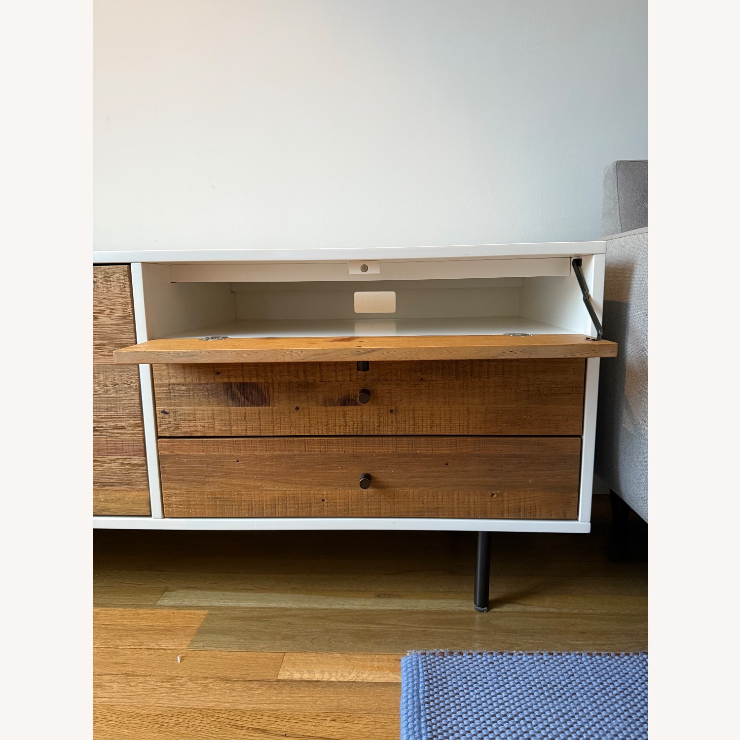 West Elm White Reclaimed Wood Media Console - image-15