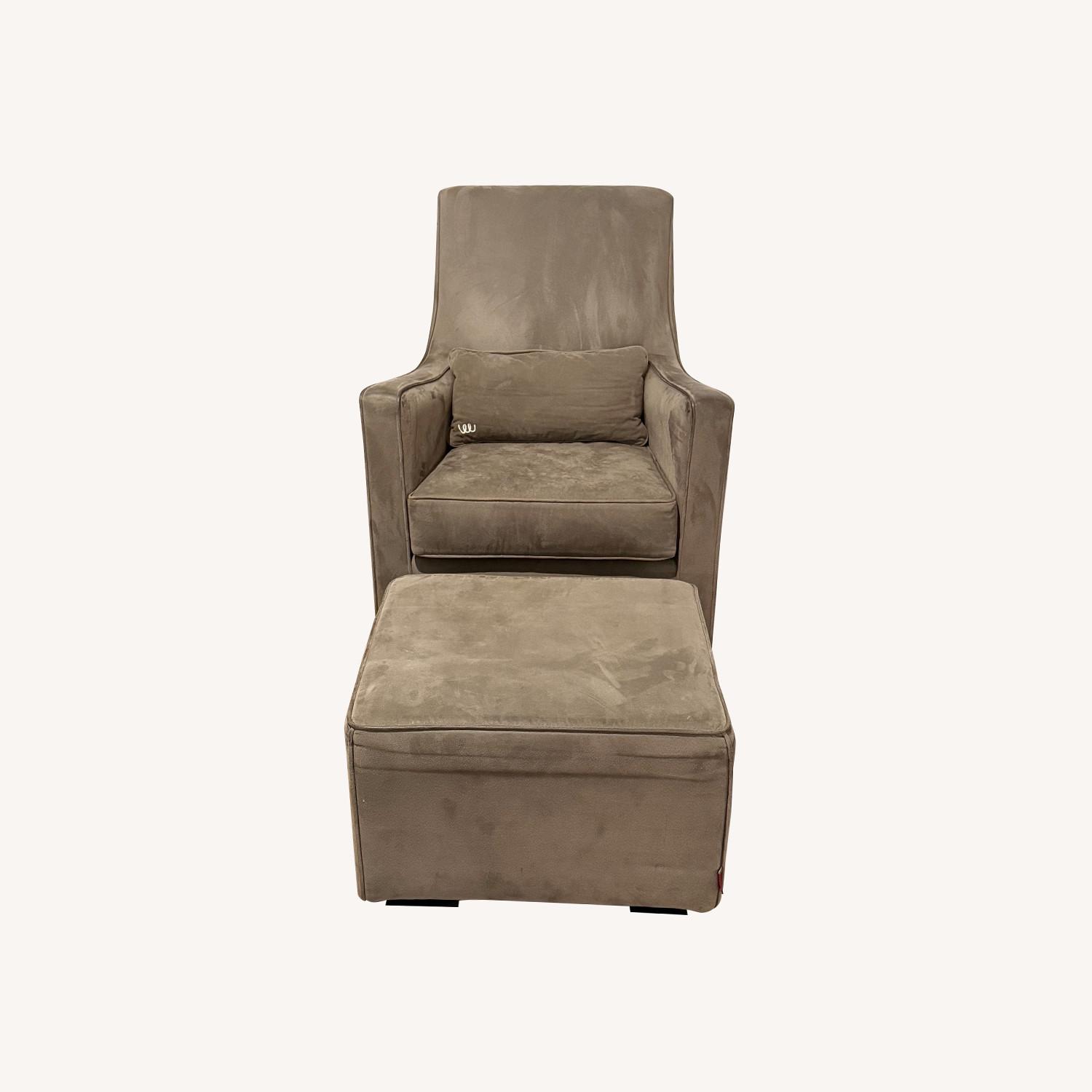 Monte Design Luca Dark Gray Glider &  Ottoman - image-0