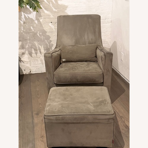 Used Monte Design Luca Dark Gray Glider & Ottoman for sale on AptDeco