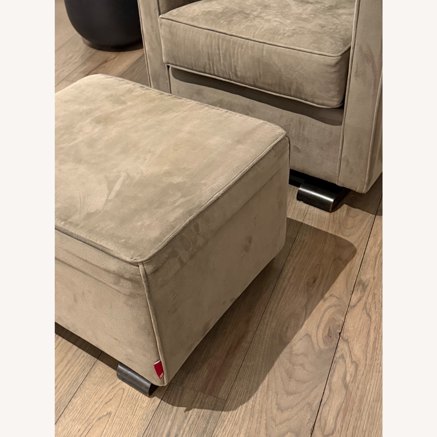 Monte Design Luca Dark Gray Glider &  Ottoman - image-5