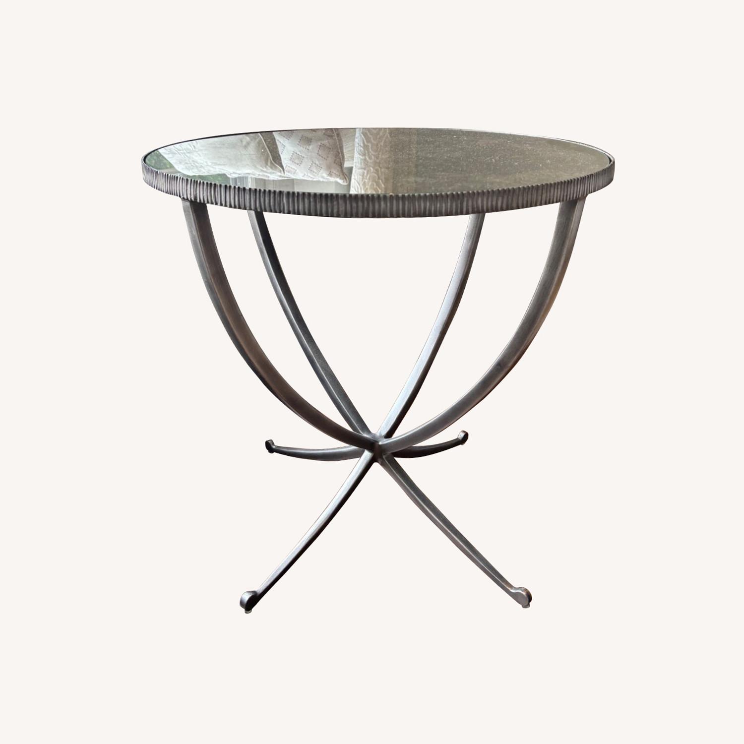 Bernhardt Furniture Silver Metal Side Table - image-0