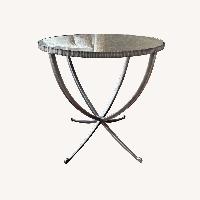 Bernhardt Furniture Silver Metal Side Table