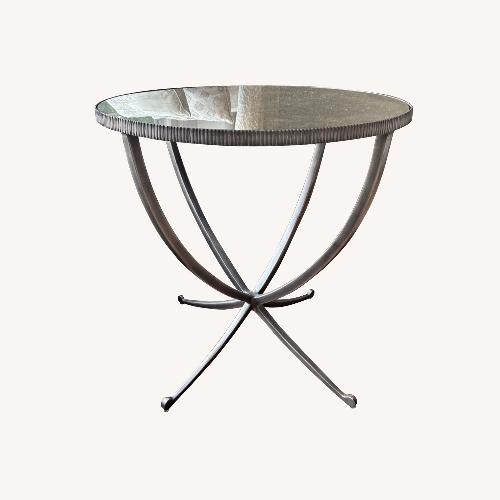 Used Bernhardt Furniture Silver Metal Side Table for sale on AptDeco