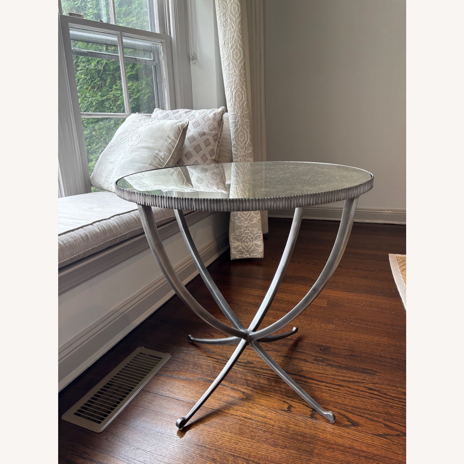 Bernhardt Furniture Silver Metal Side Table - image-1