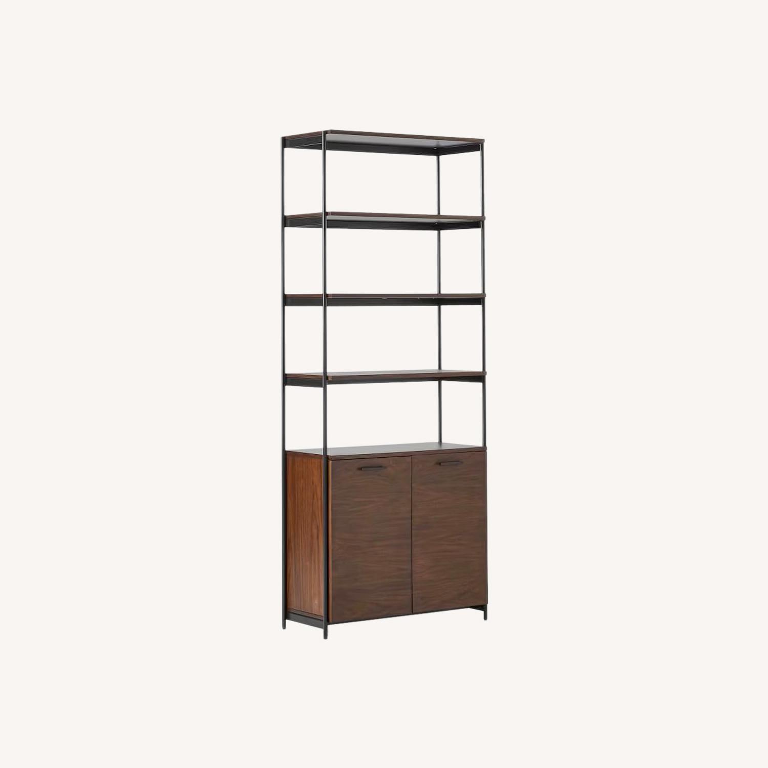 West Elm Dark Brown Media Storage  - image-0