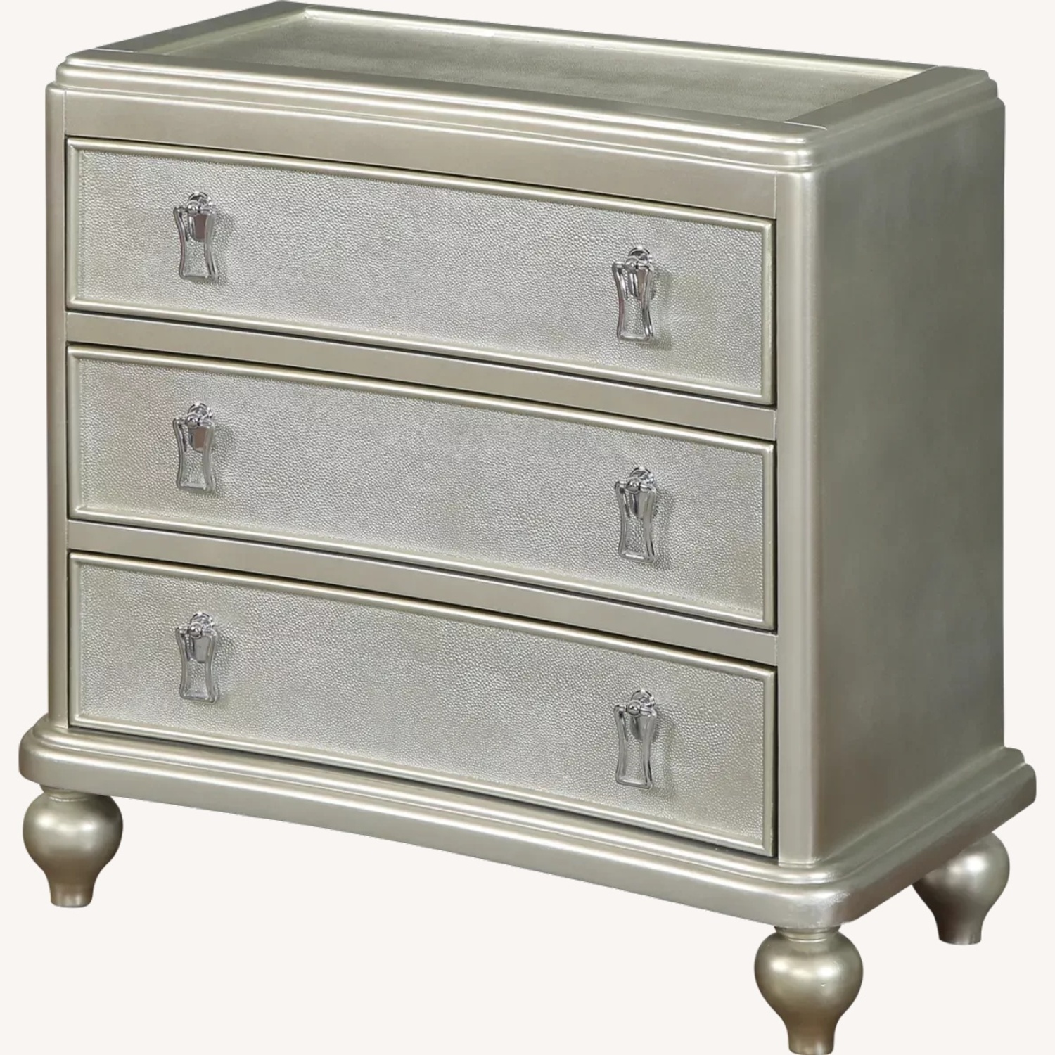 Wayfair Champagne Silver Shagreen Accent Chest - image-12