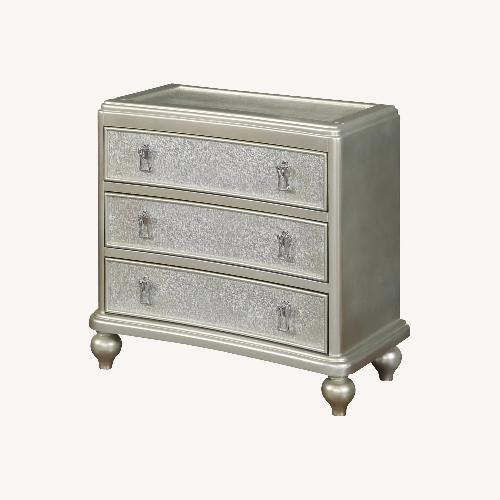 Used Wayfair Champagne Silver Shagreen Accent Chest for sale on AptDeco