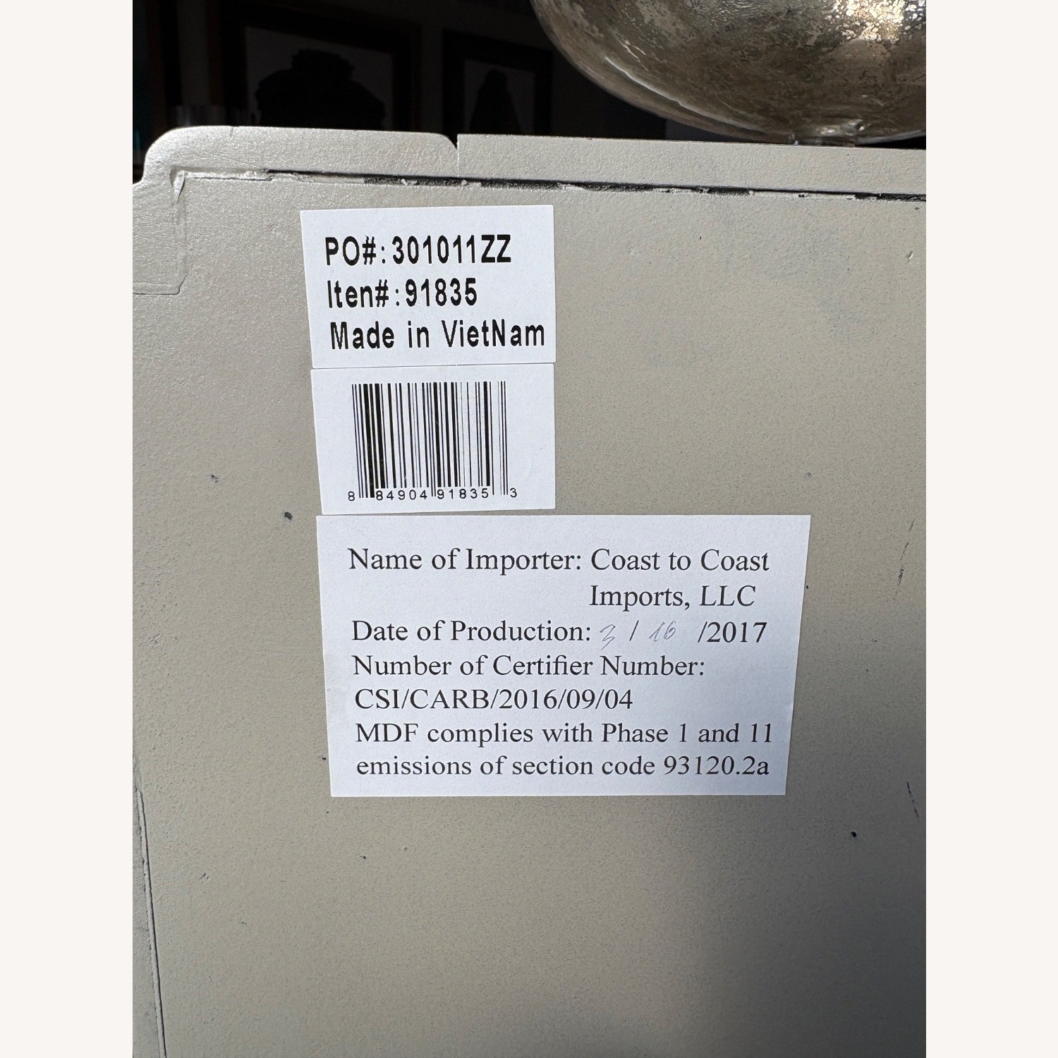 Wayfair Champagne Silver Shagreen Accent Chest - image-6