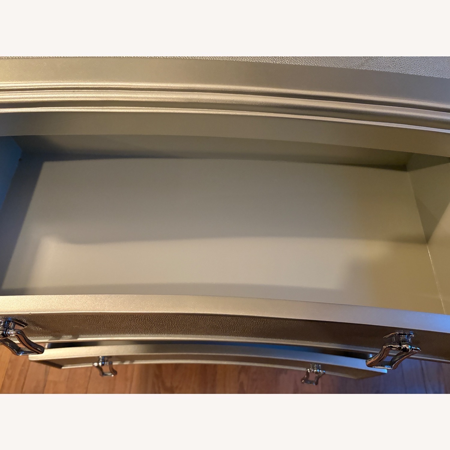 Wayfair Champagne Silver Shagreen Accent Chest - image-9