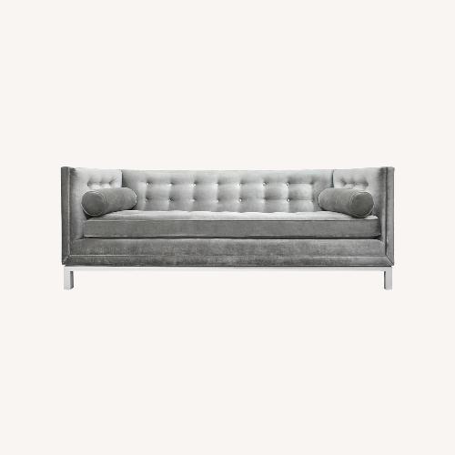 Used Jonathan Adler Light Gray Velvet 3+ Seater Sofa for sale on AptDeco