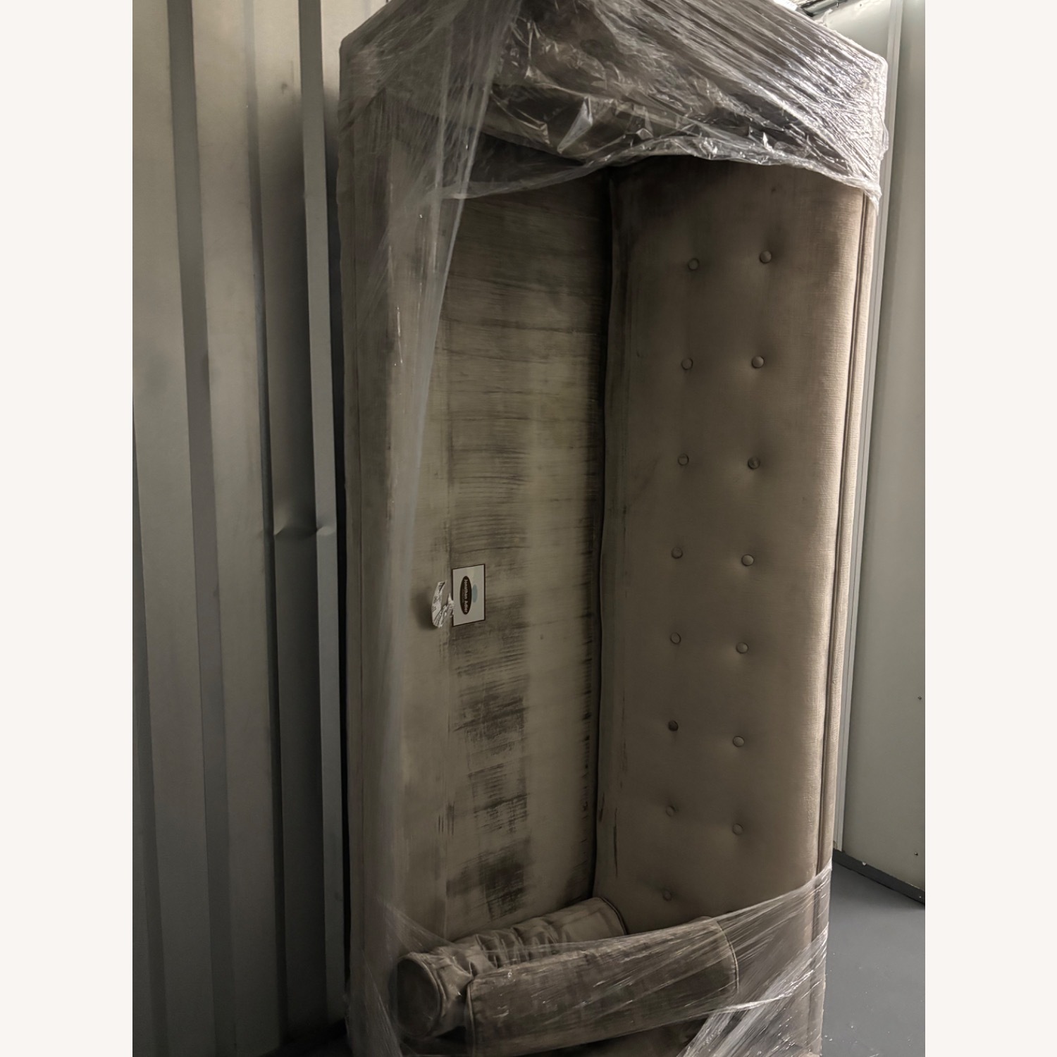 Jonathan Adler Light Gray Velvet 3+ Seater Sofa - image-2