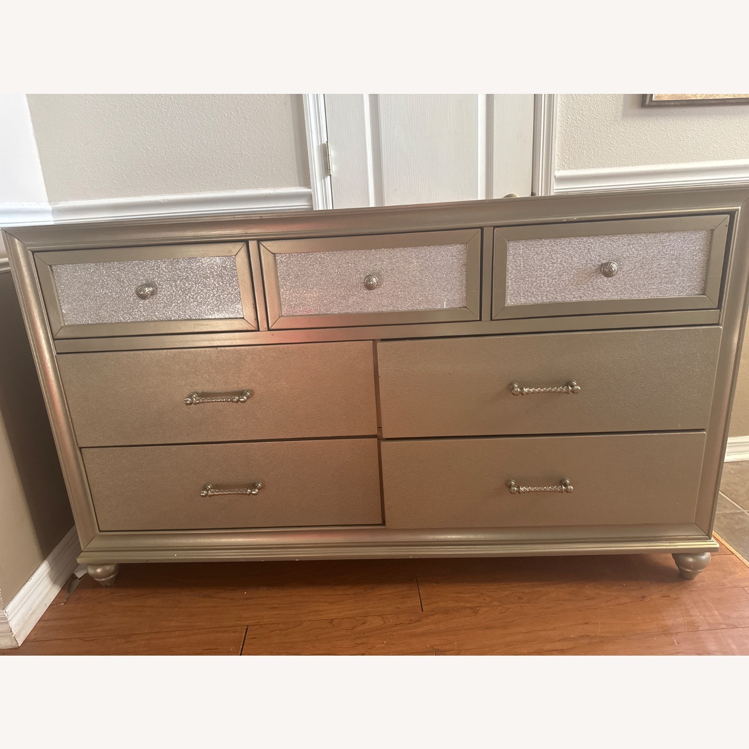 CrownMark Furniture 2018 Gold Wood Dresser - image-1