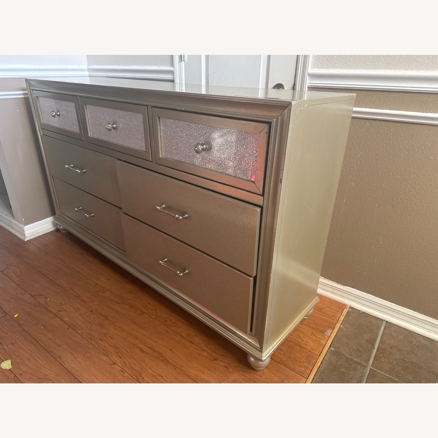 CrownMark Furniture 2018 Gold Wood Dresser - image-2