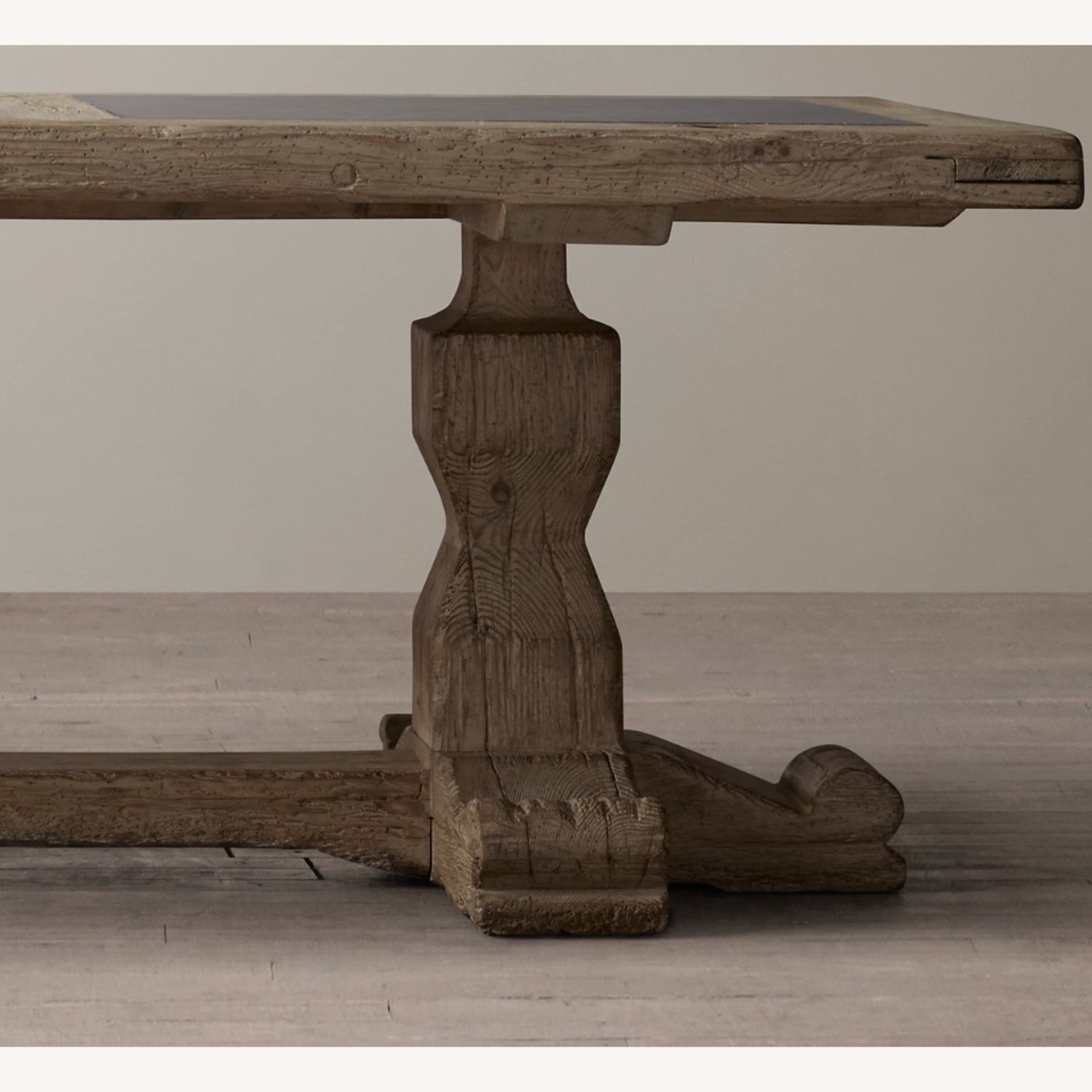  Restoration Hardaware Wood & Bluestone  Dining Room Table - image-3