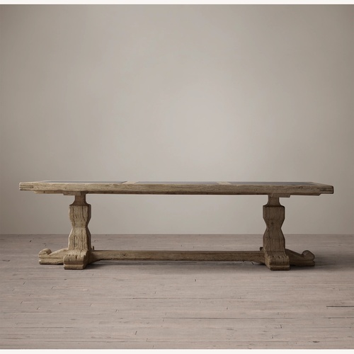 Used  Restoration Hardaware Wood & Bluestone  Dining Room Table for sale on AptDeco