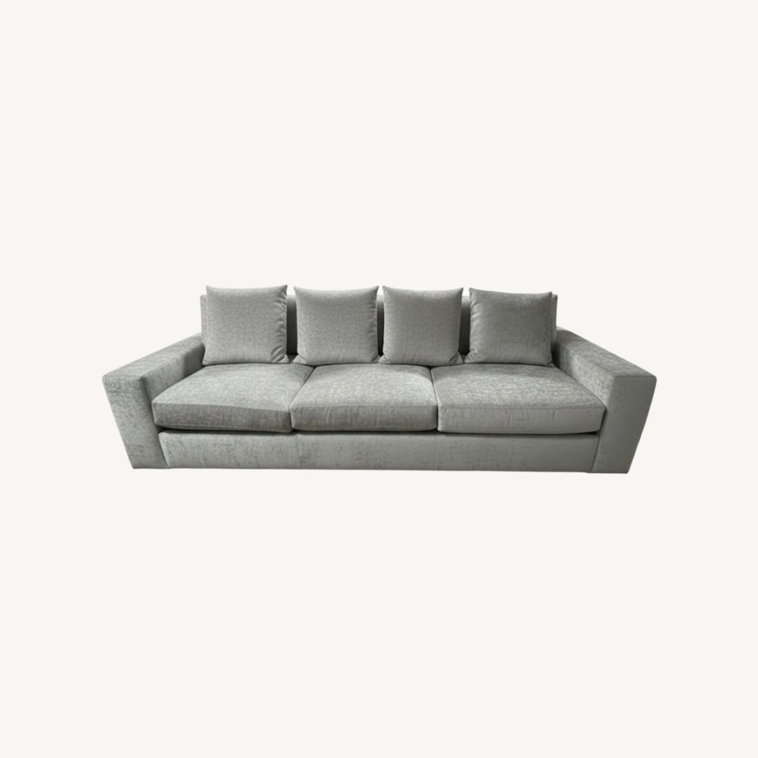 Century GreatRoom XLong Taupe Velvet Sofa - image-0