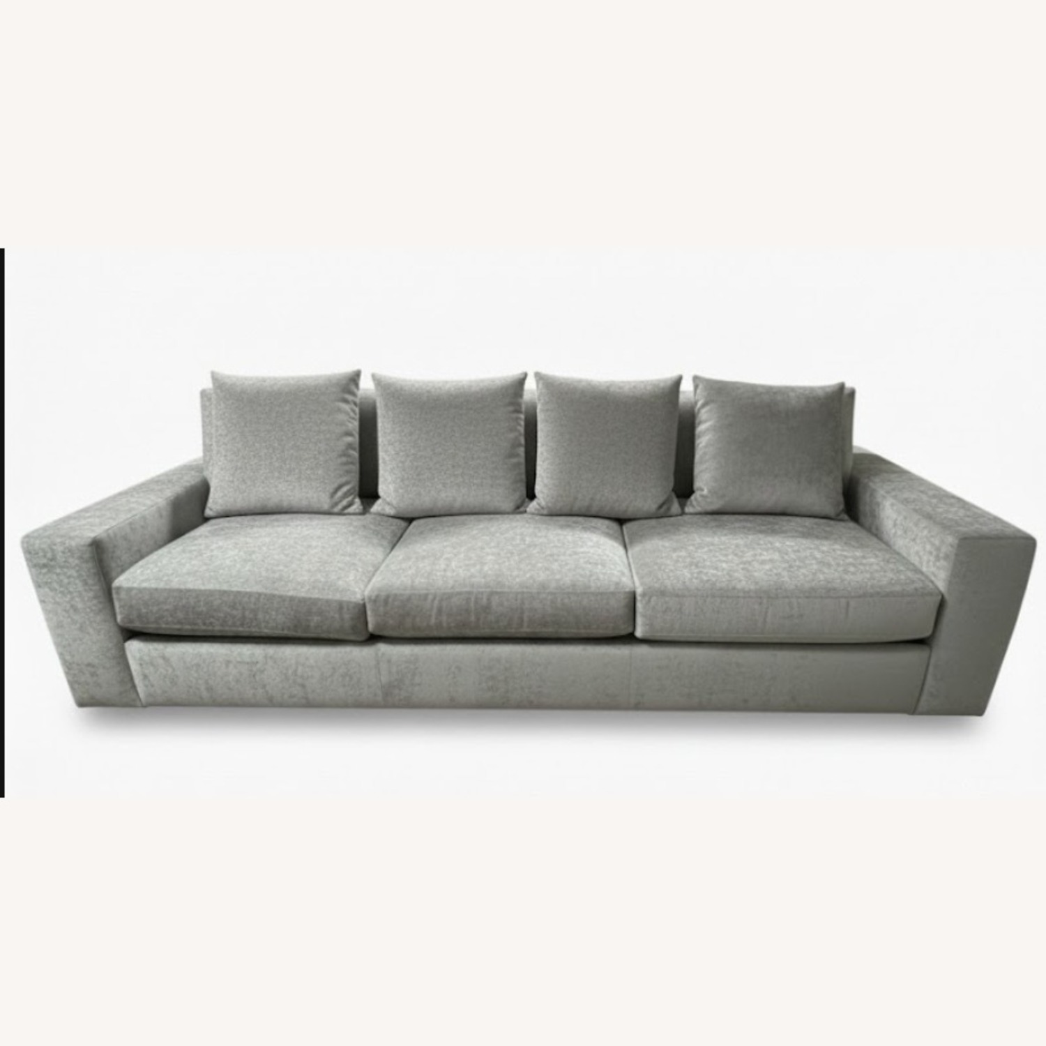 Century GreatRoom XLong Taupe Velvet Sofa - image-1
