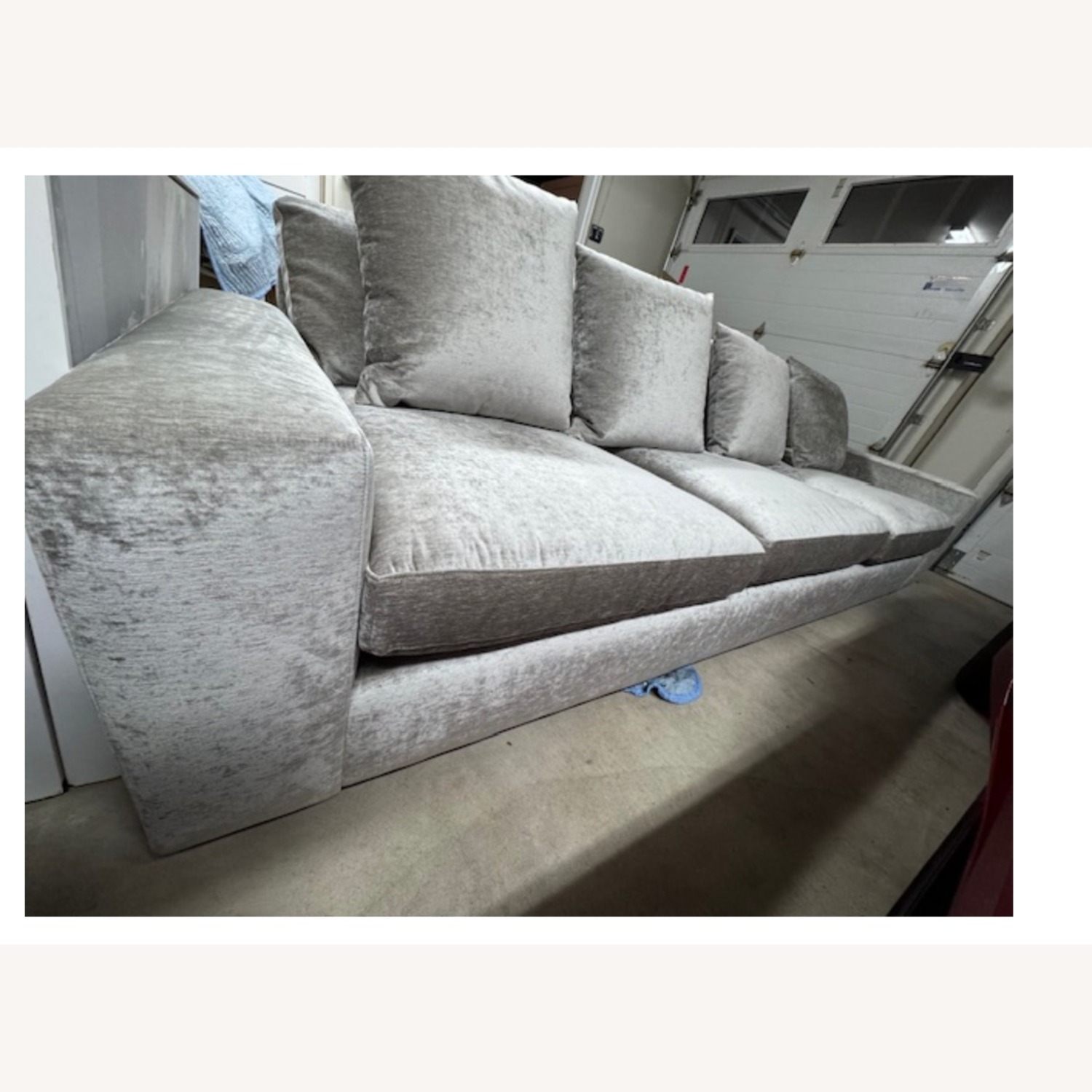 Century GreatRoom XLong Taupe Velvet Sofa - image-3