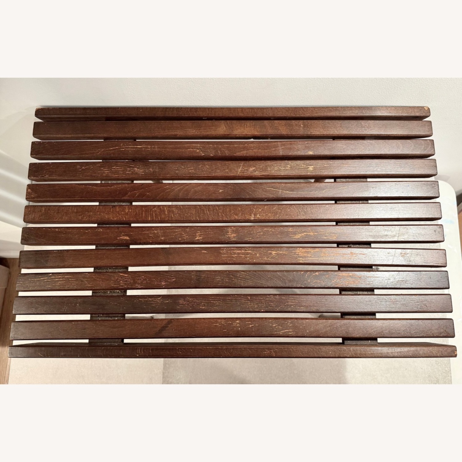 Mid Century Modern oak Slat Bench Coffee Table - image-2