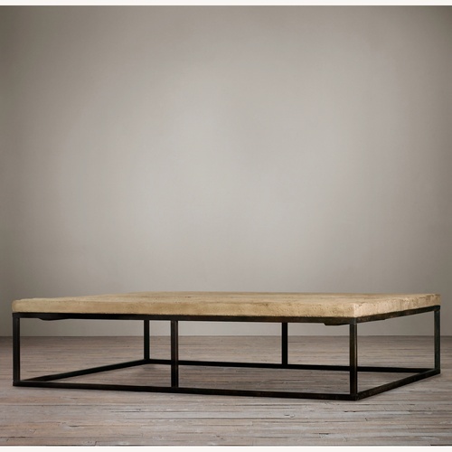Used Restoration Hardware Wood Coffee Table for sale on AptDeco