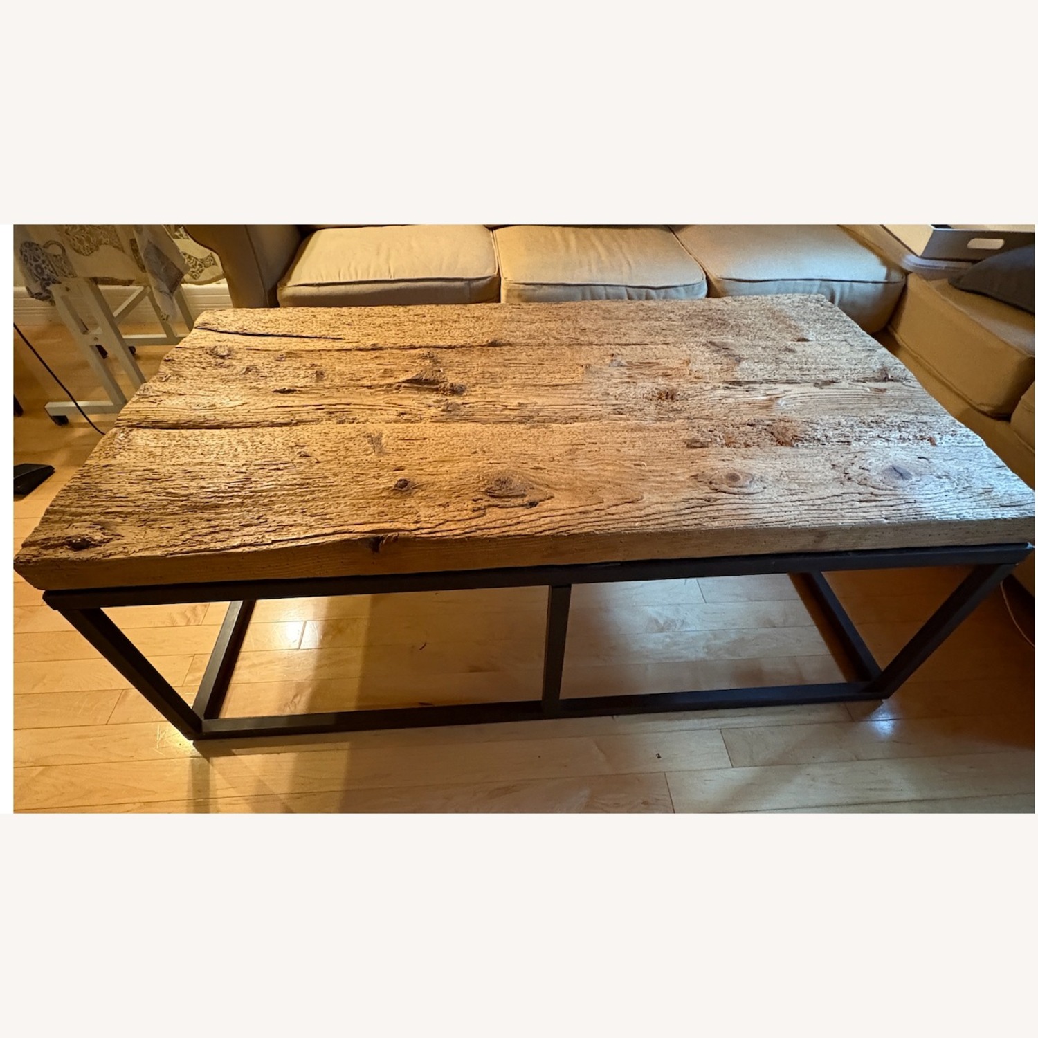 Restoration Hardware Wood Coffee Table - image-1