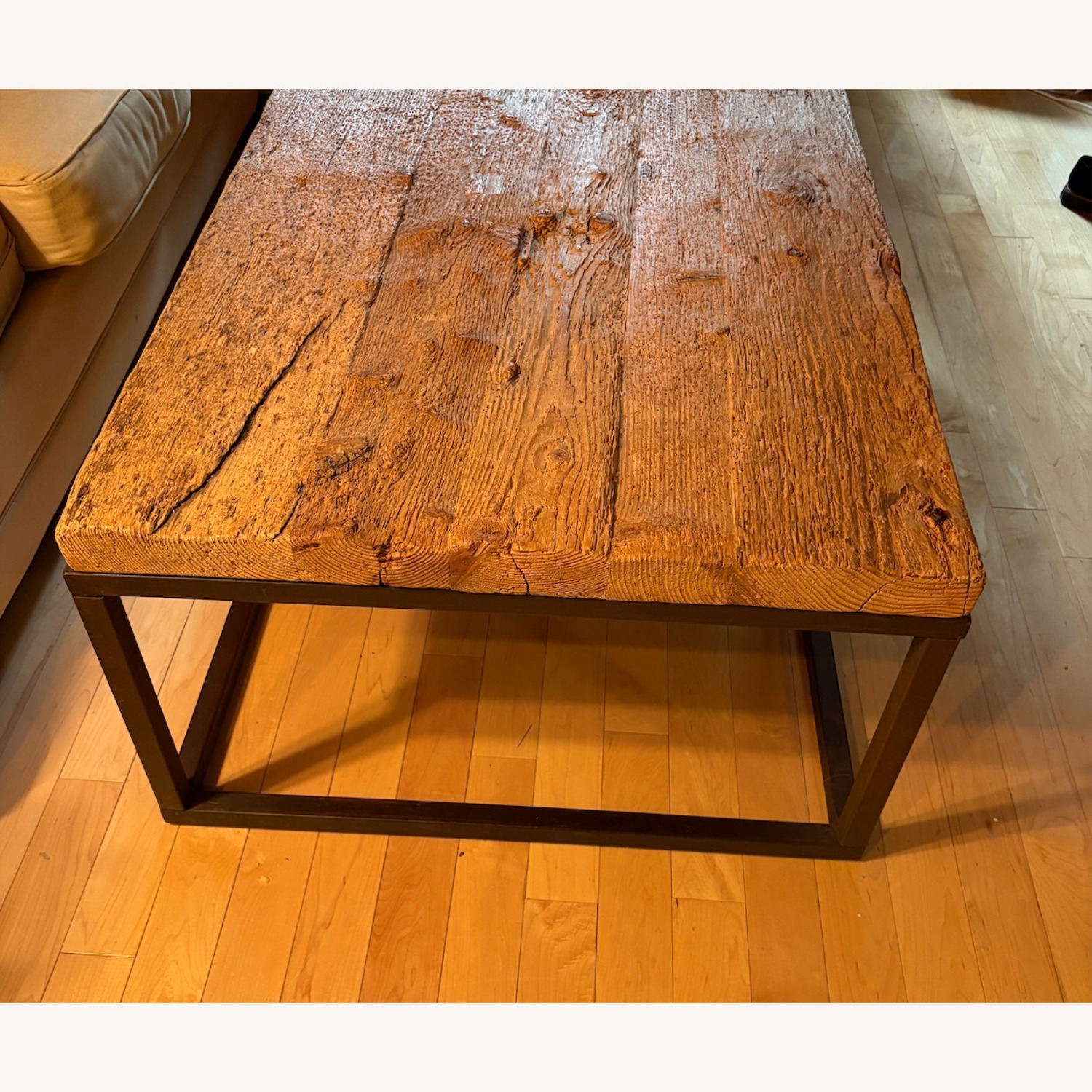 Restoration Hardware Wood Coffee Table - image-3