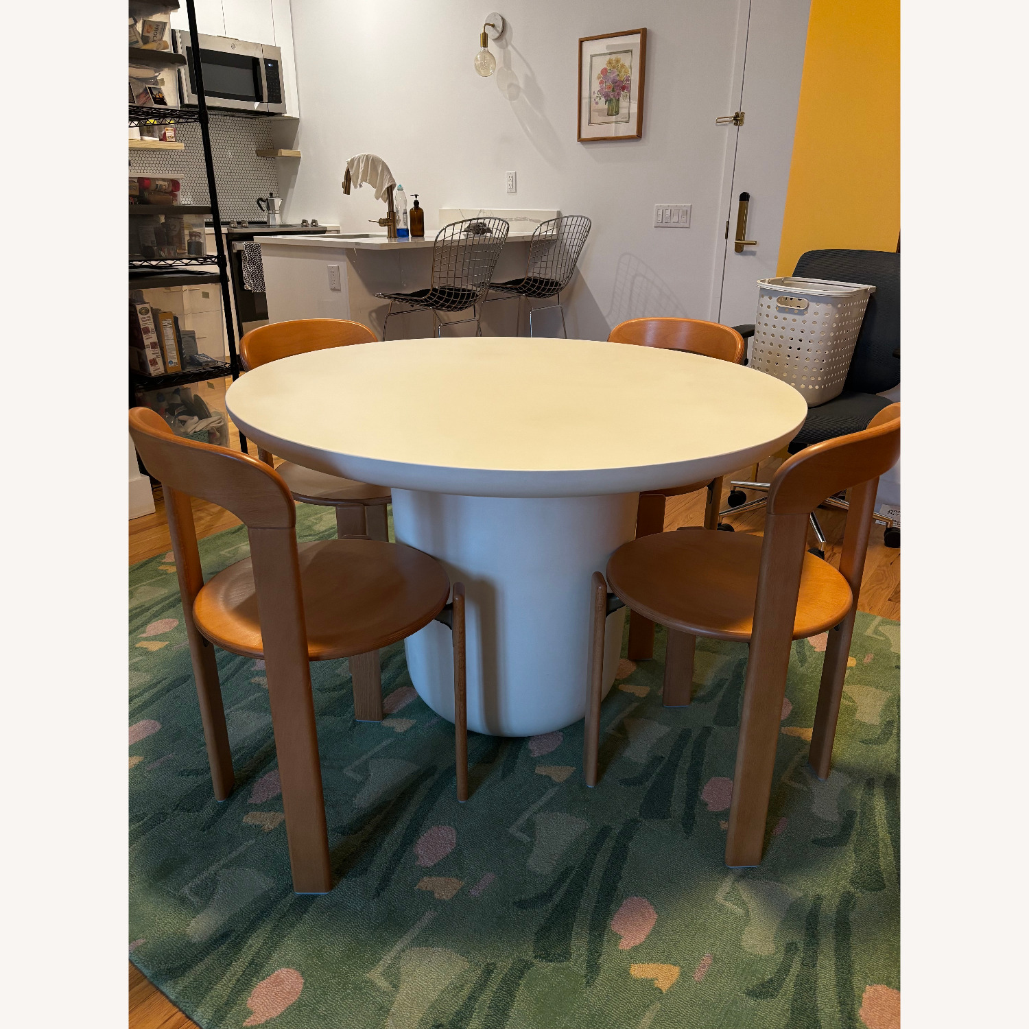 CB2 Lola White Concrete Dining Table - image-3