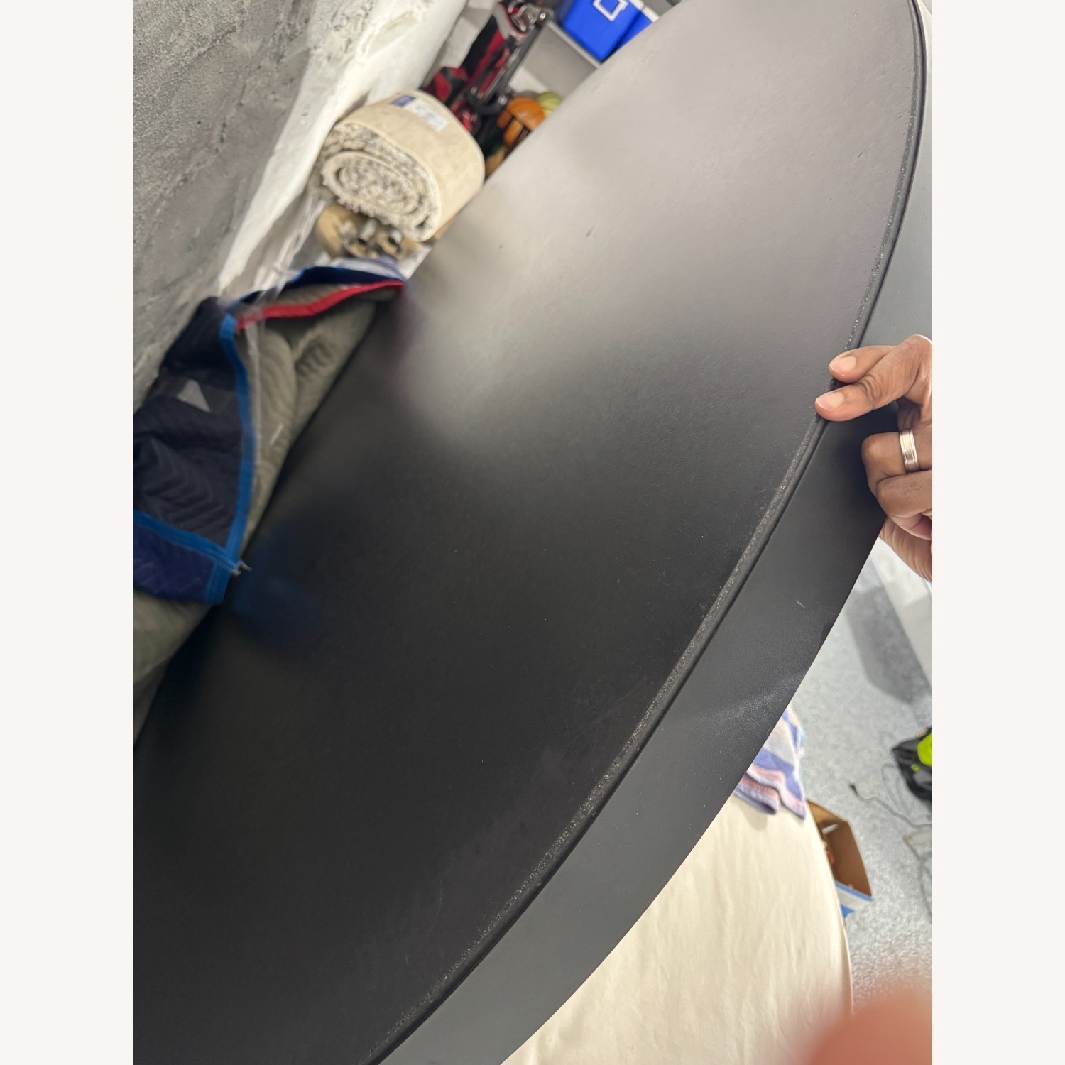 Restoration Hardware Concrete Salvaged Wood Table - image-14