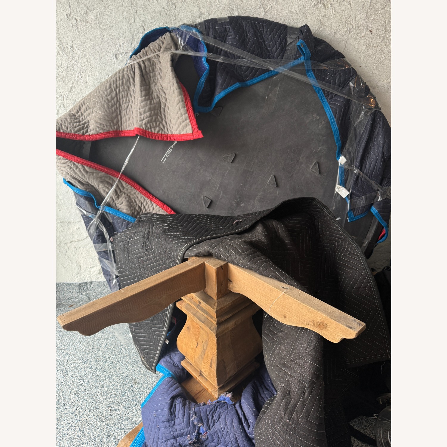 Restoration Hardware Concrete Salvaged Wood Table - image-9