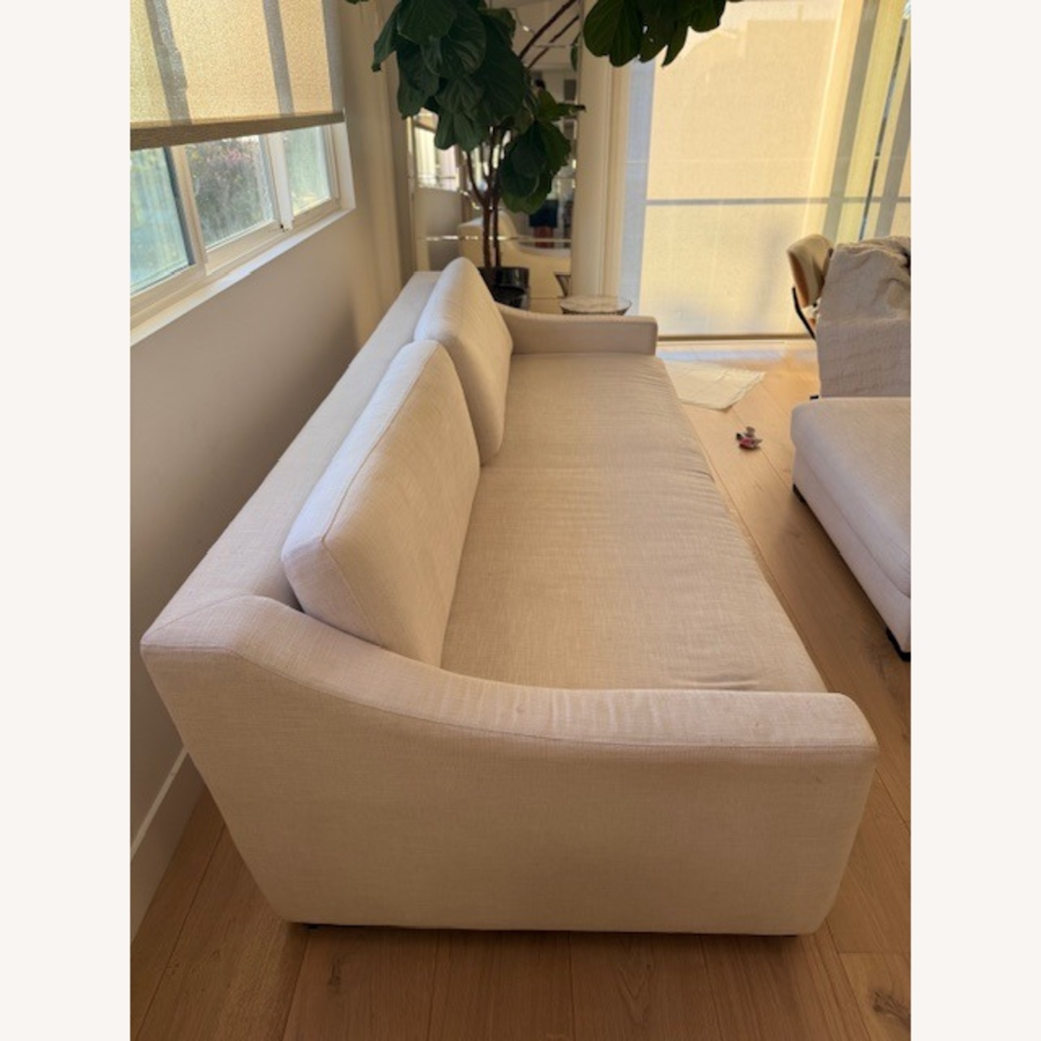 Restoration Hardware 9 ft Modena Slope Arm Sofa in Bisque  - image-3