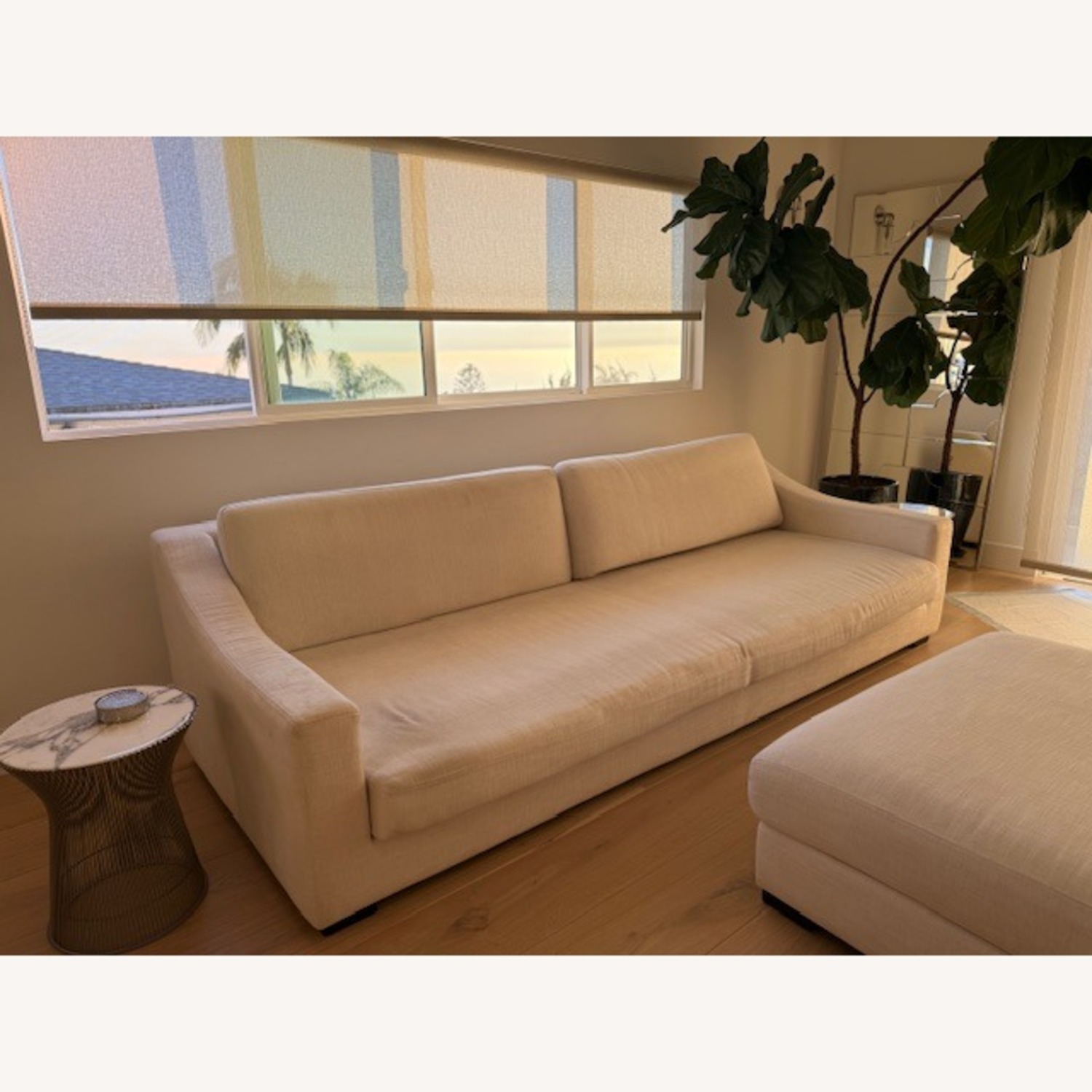 Restoration Hardware 9 ft Modena Slope Arm Sofa in Bisque  - image-2