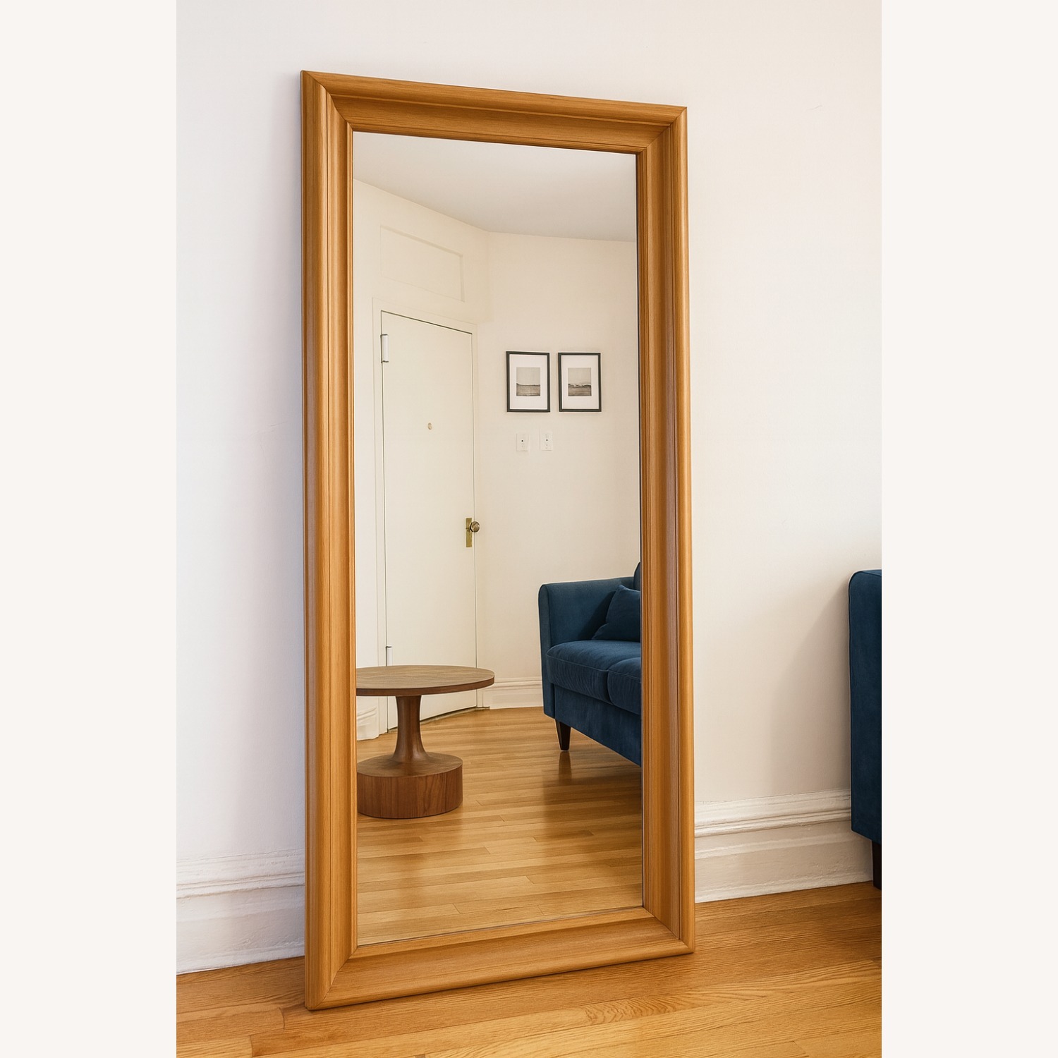 IKEA Toftbyn Natural Wood Floor Mirror - image-3