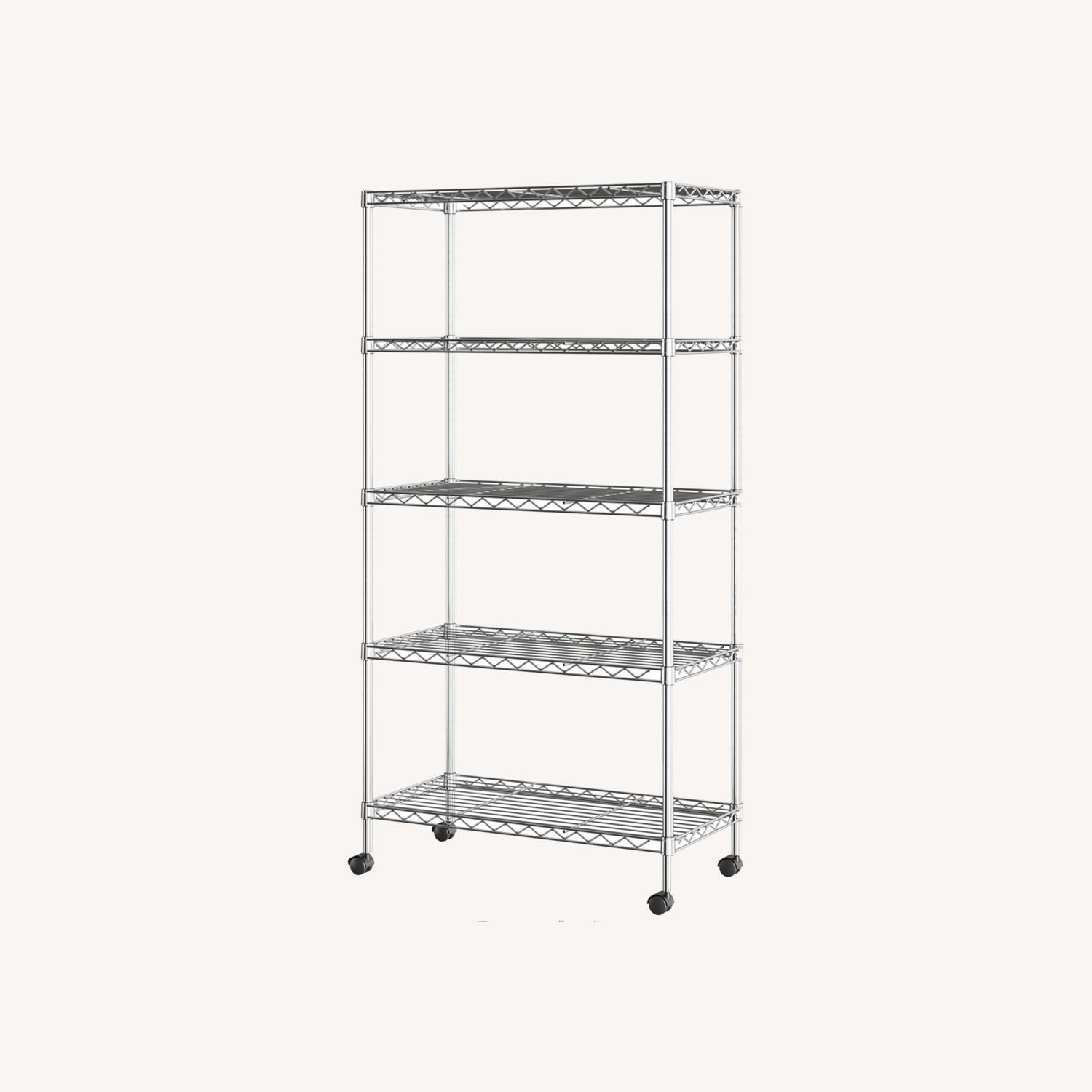 Seville Classics 5-Tier Wire Shelving with Wheels - image-0
