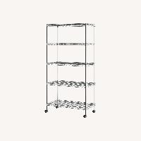Seville Classics 5-Tier Wire Shelving with Wheels