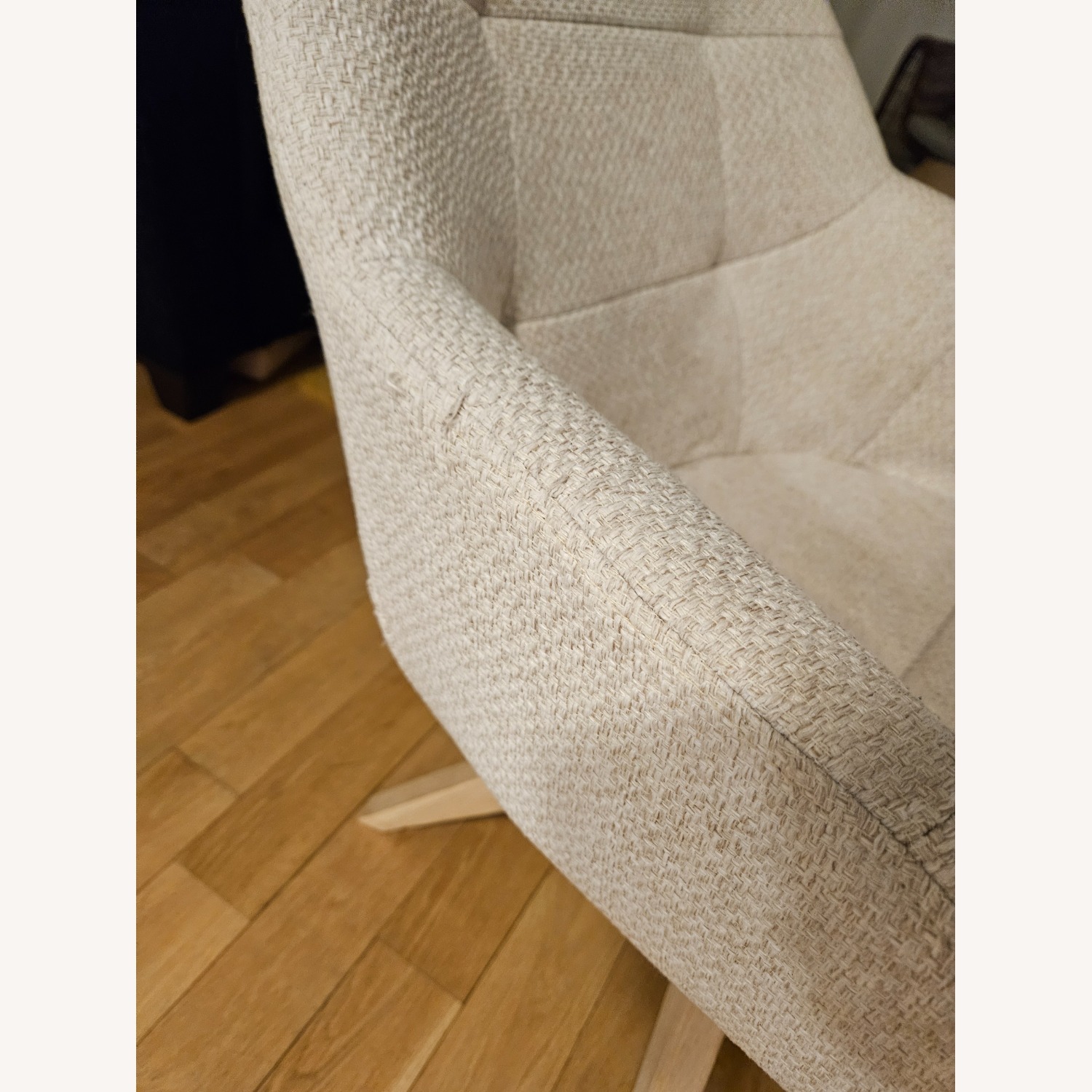 White Fabric Office Chair - image-3