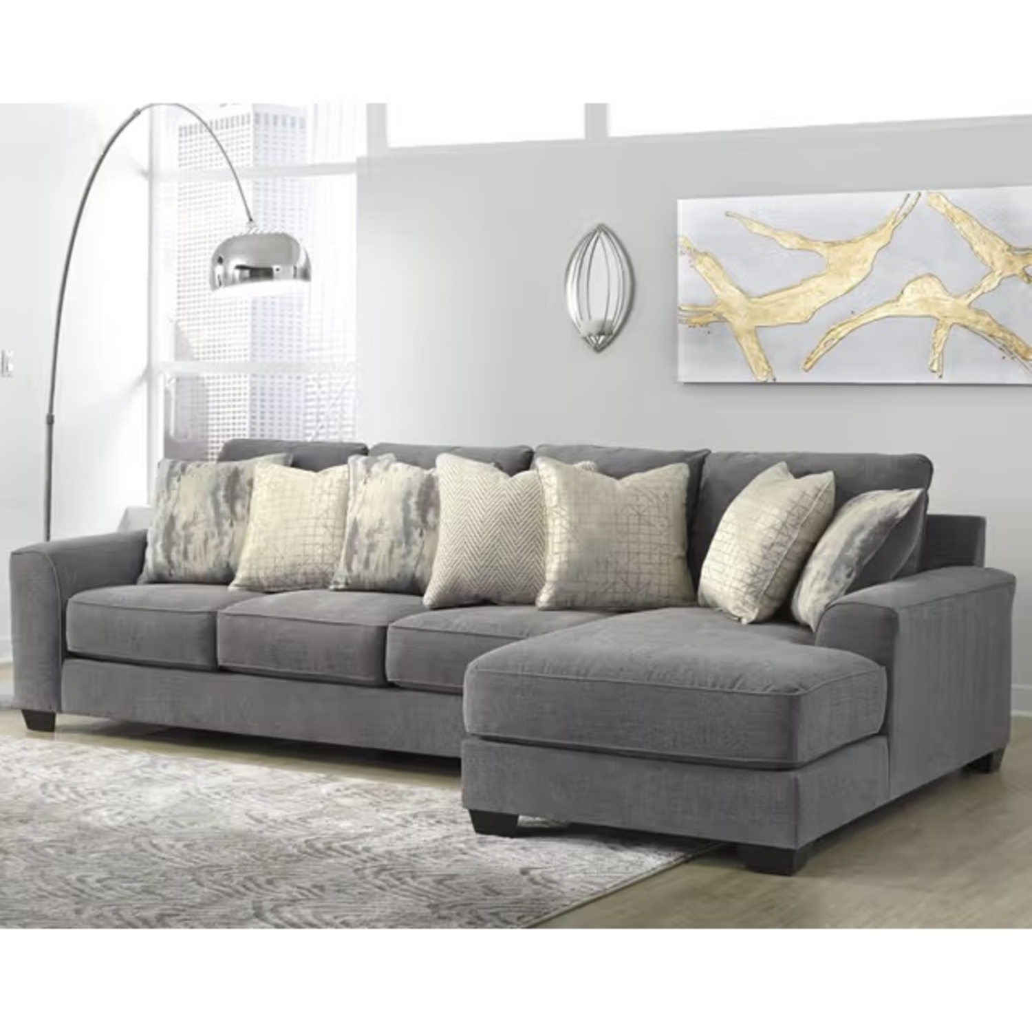 Ashley Castano Right Arm Facing Sofa & Corner Chaise - image-5