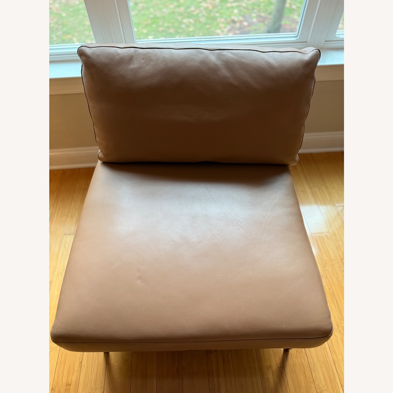 EQ3 Light Brown Leather Accent Chairs - image-3