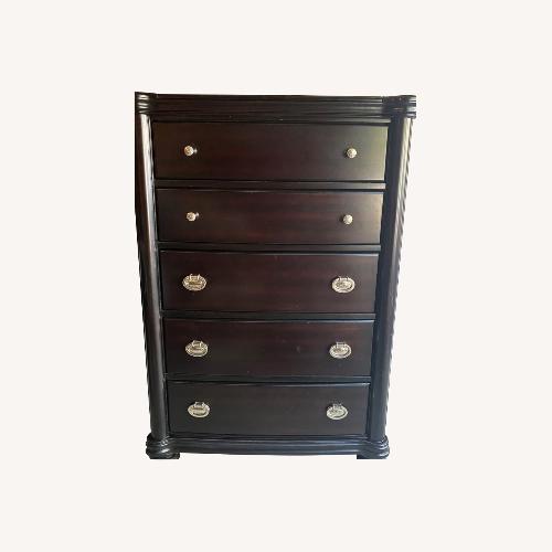 Used Raymour & Flanigan Dark Brown Dresser for sale on AptDeco