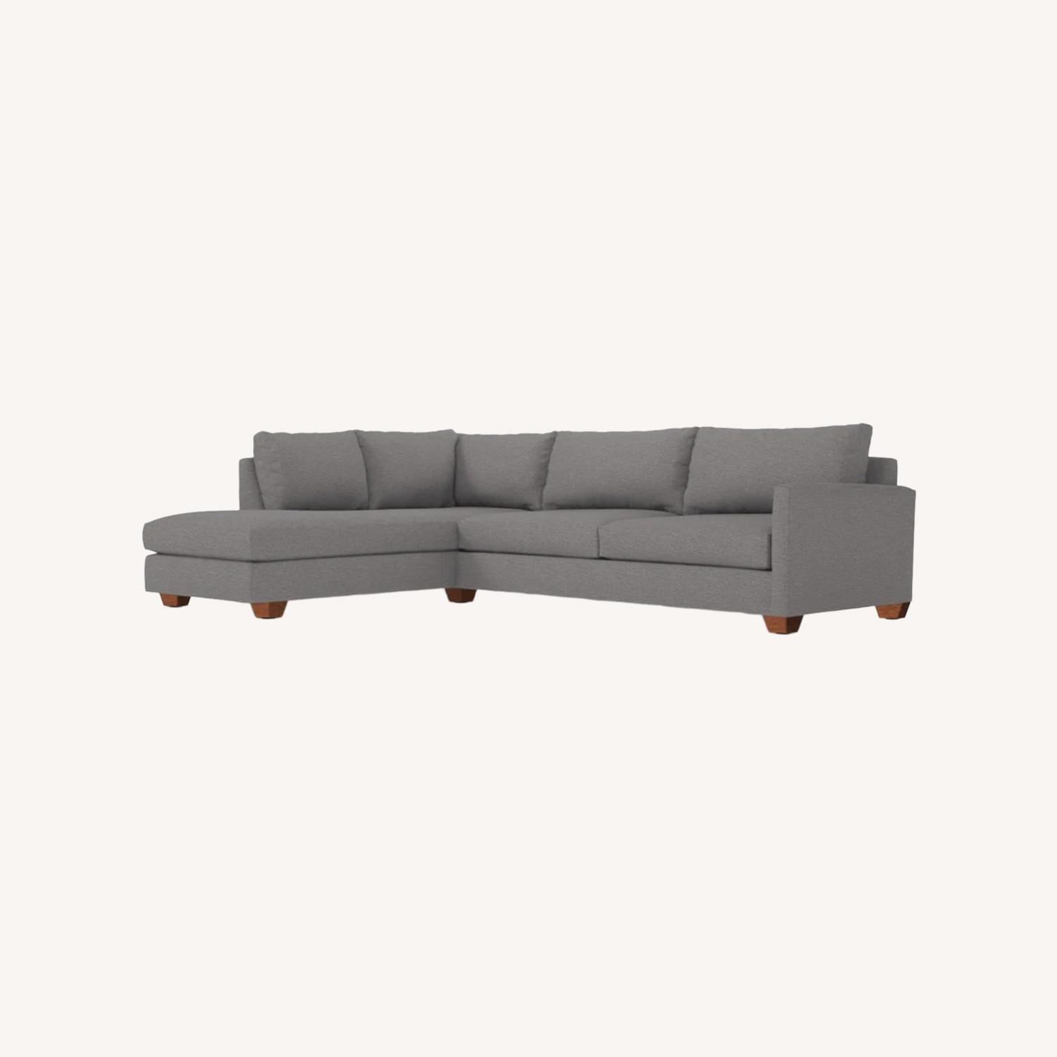 Apt2b Tuxedo Light Gray Fabric 2 Piece Sectional - image-0