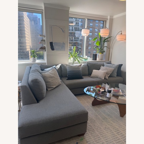 Used Apt2b Tuxedo Light Gray Fabric 2 Piece Sectional for sale on AptDeco