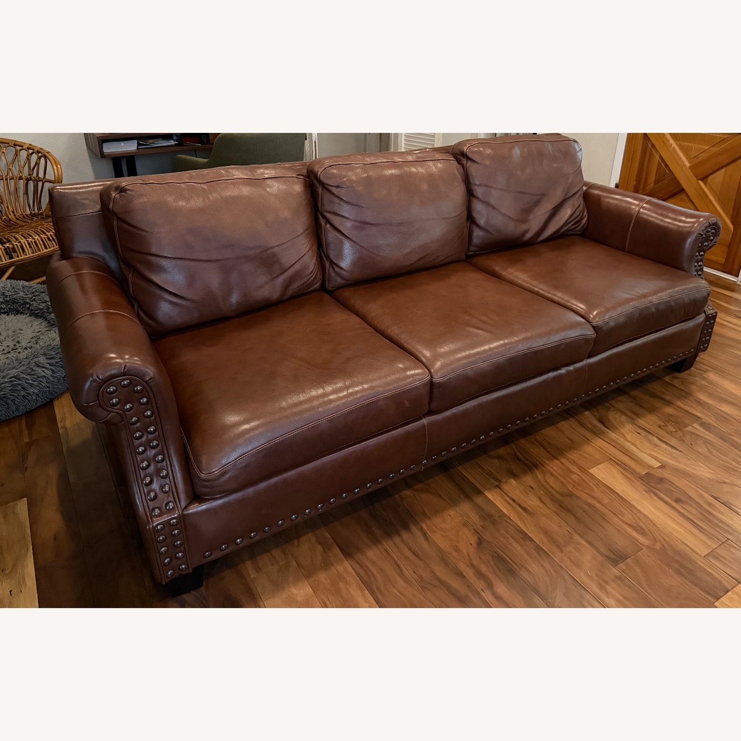 Dark Brown 3+ Seater Sofa - image-3