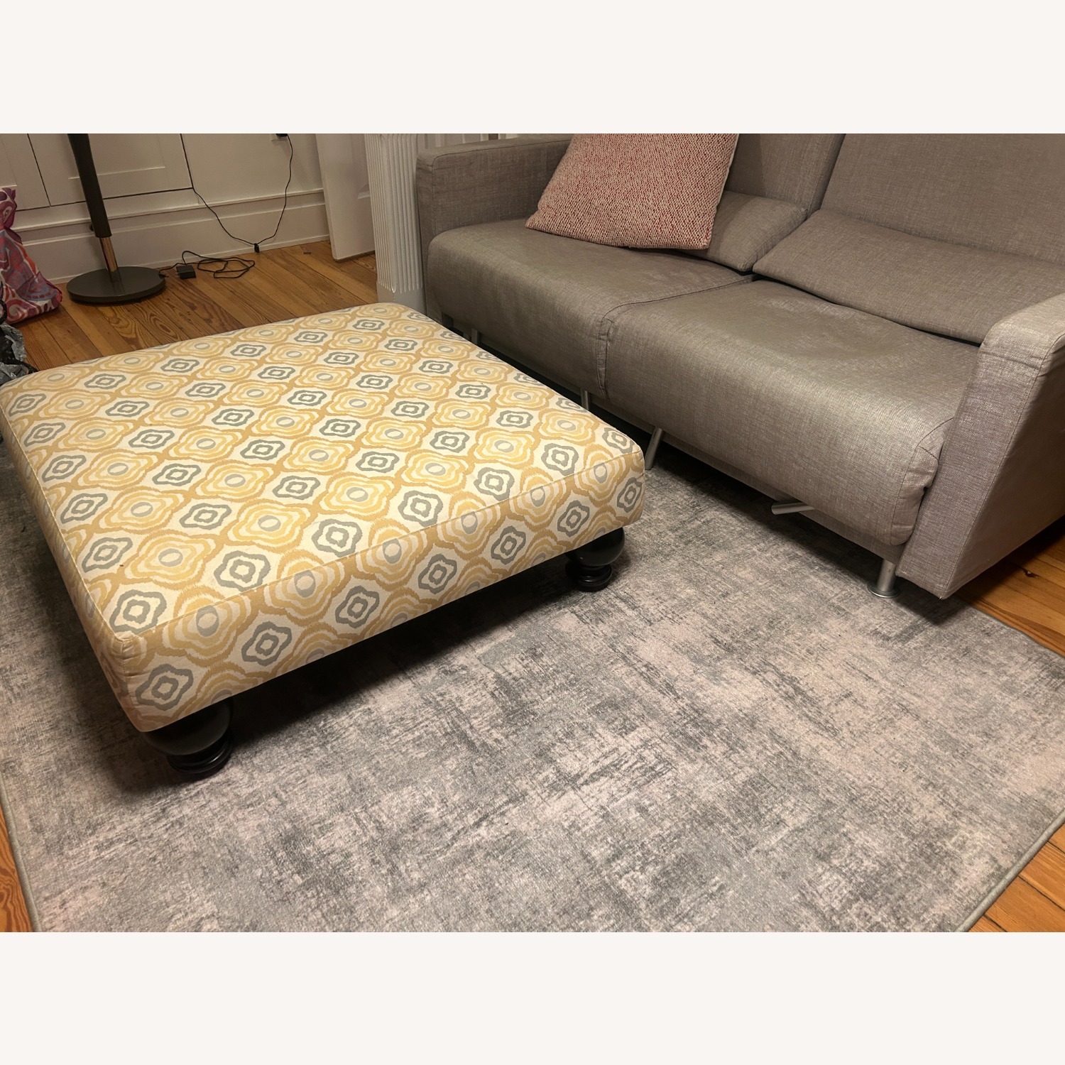 West Elm Essex Gold Ottoman - image-3