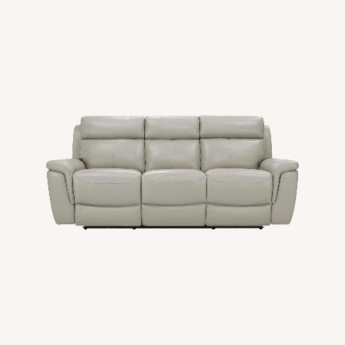 Used Raymour & Flanigan Light Gray Leather 3+ Seater Sofa for sale on AptDeco