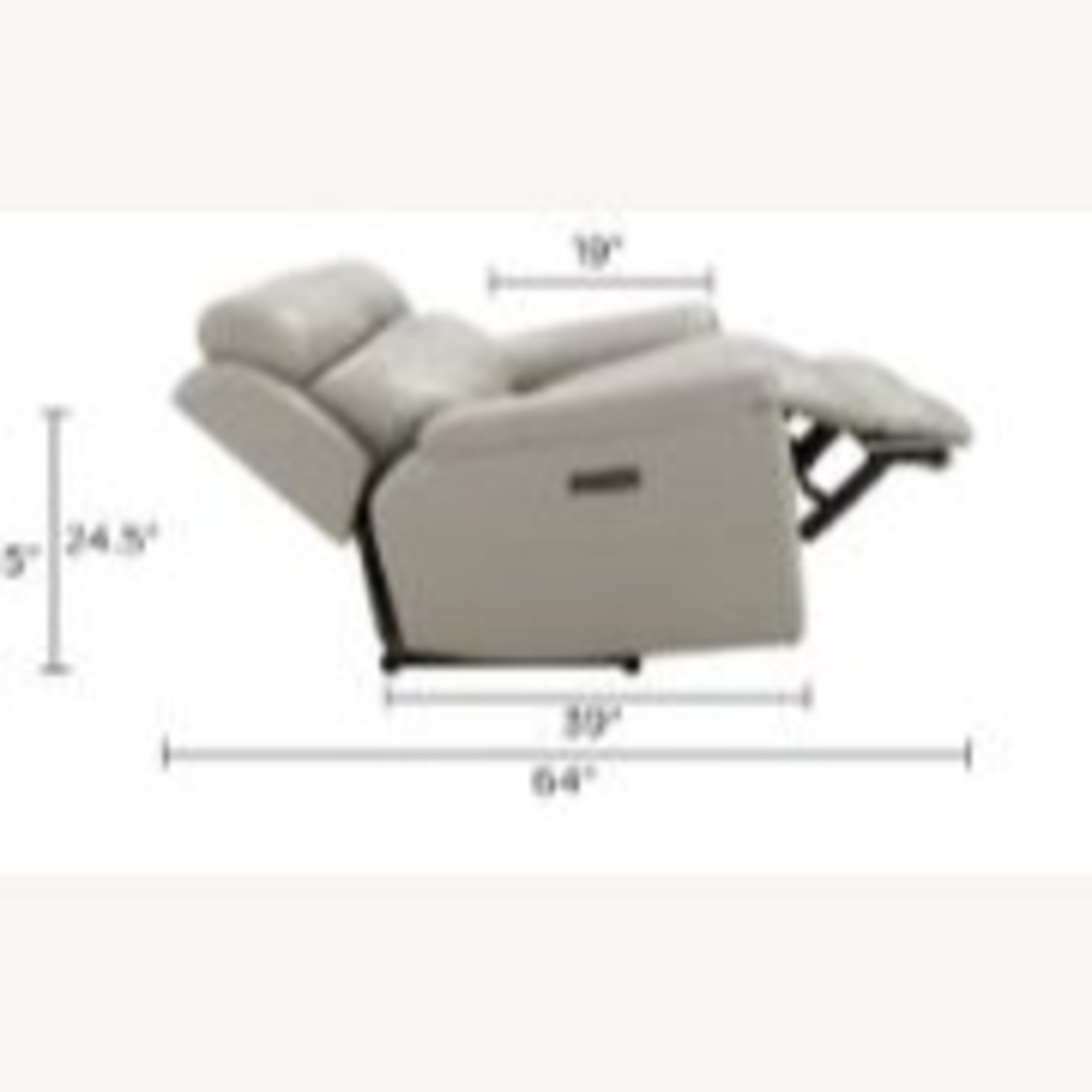 Raymour & Flanigan Light Gray Leather 3+ Seater Sofa - image-3