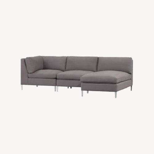Used CB2 3pc Sofa Sectional with Chaise - Charcoal for sale on AptDeco