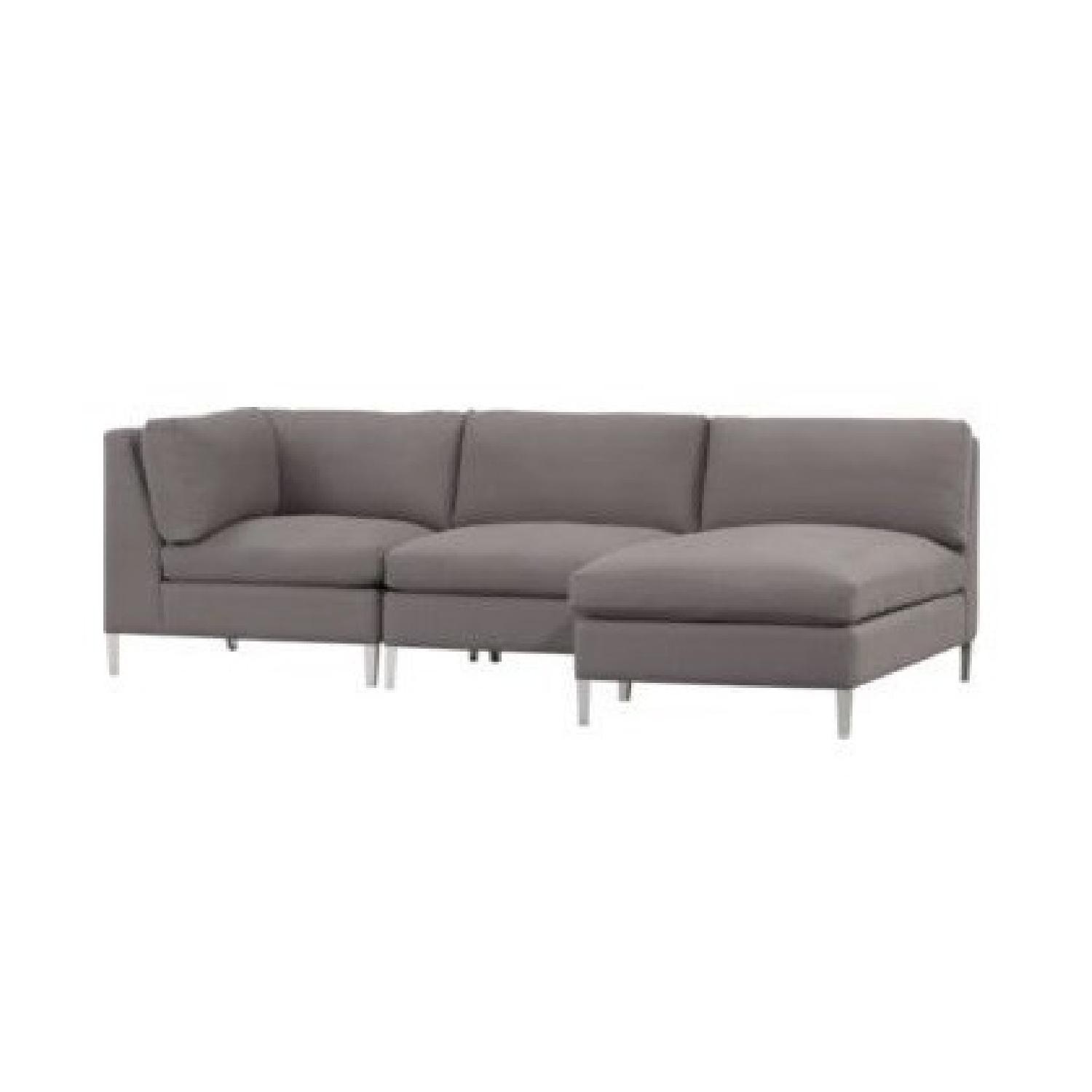 CB2 3pc Sofa Sectional with Chaise - Charcoal - image-5