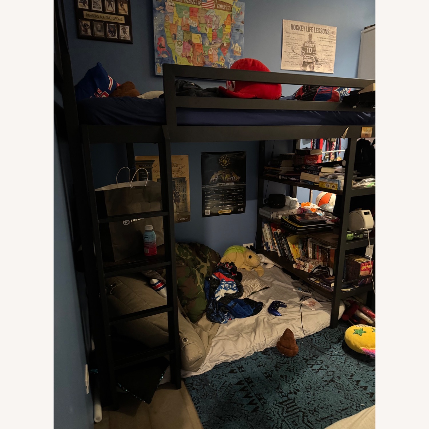 Restoration Hardware Black Metal Twin Bed - image-1