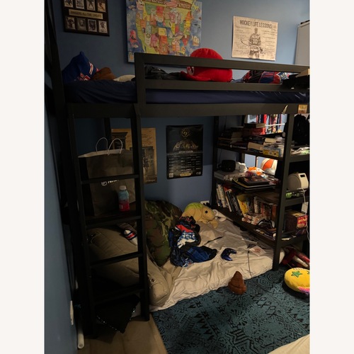 Used Restoration Hardware Black Metal Twin Bed for sale on AptDeco