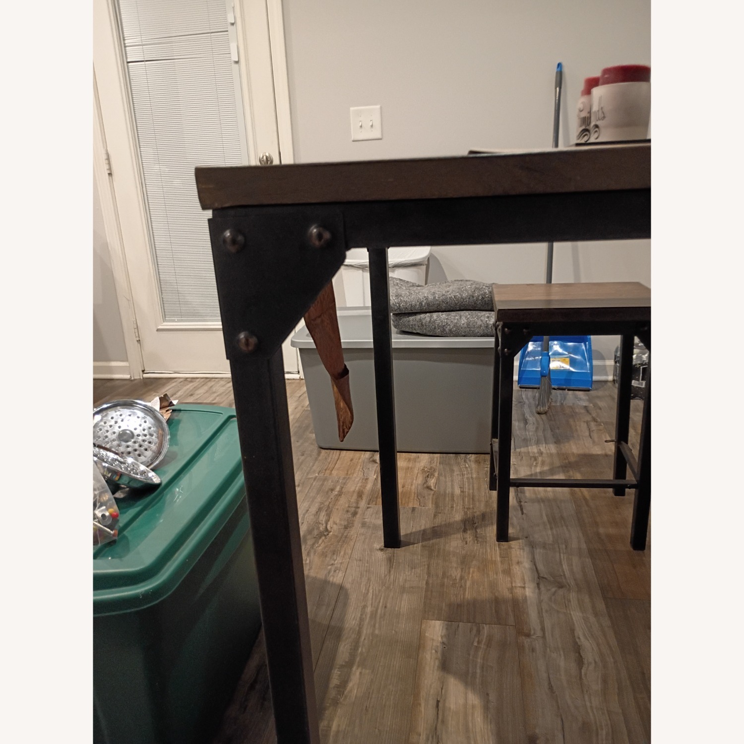 Vintage/Antique Dark Brown Wood Dining Table - image-2