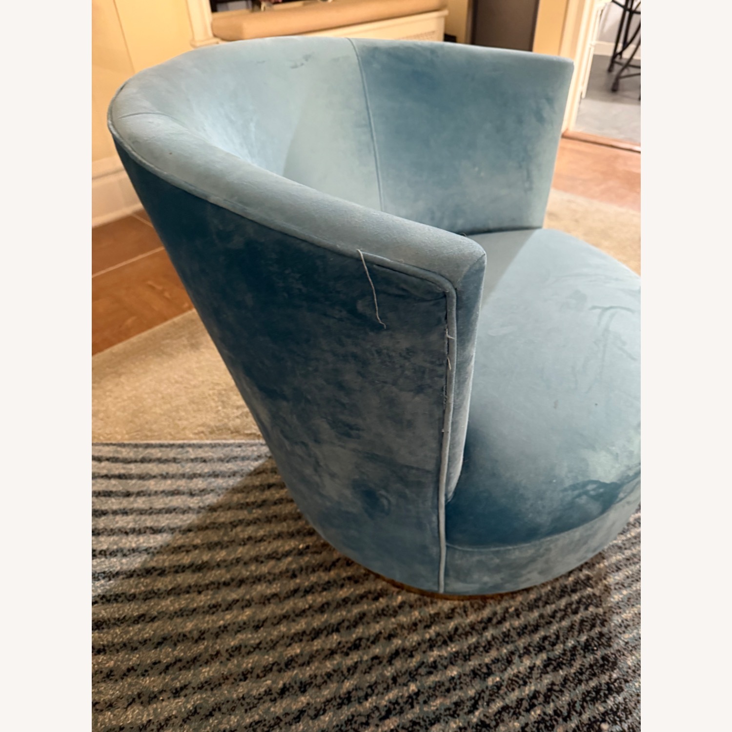 30” Swivel Chair With Gold Base  - image-3